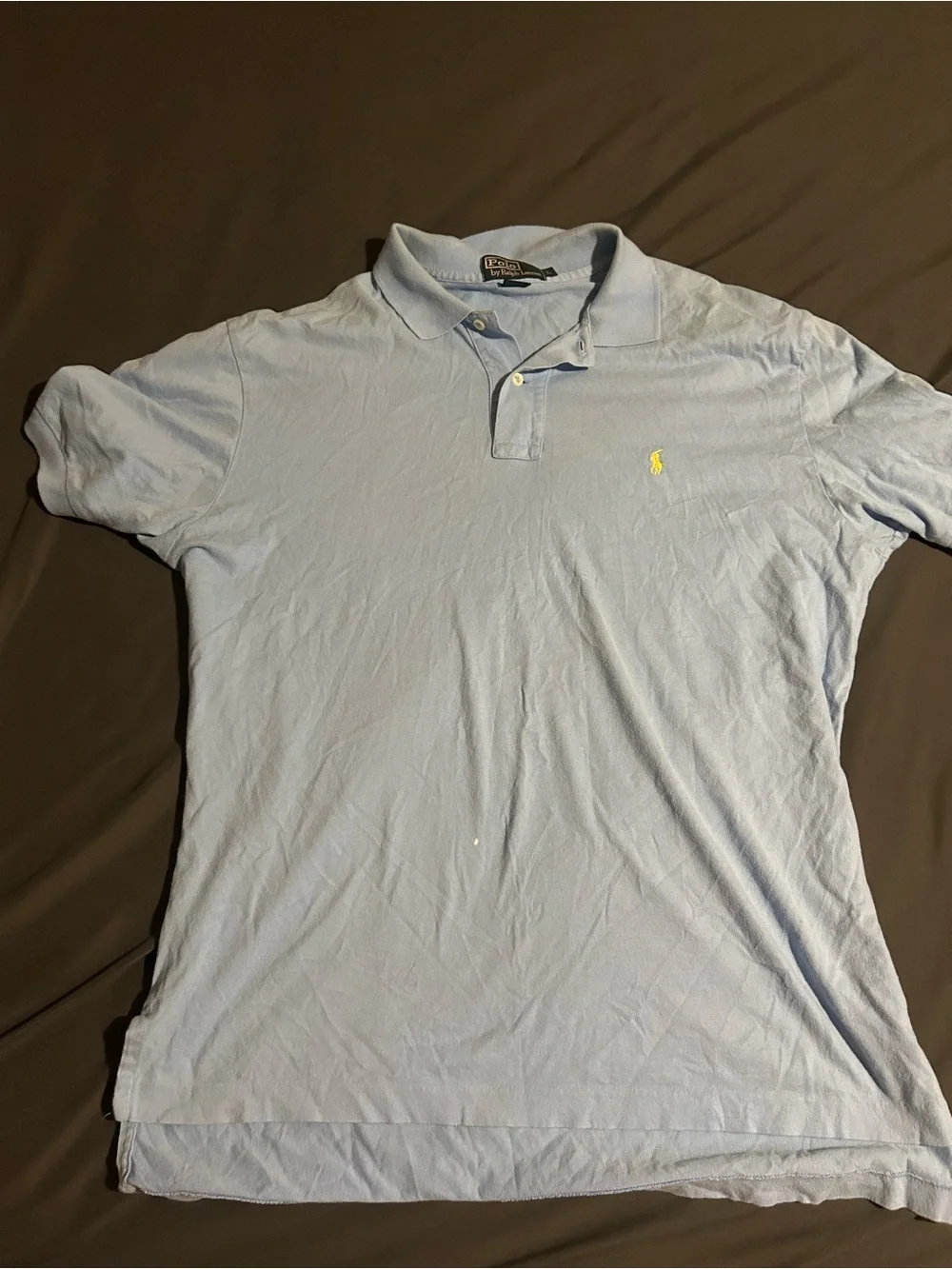 Ralph Lauren Light Blue Polo with Yellow Pony